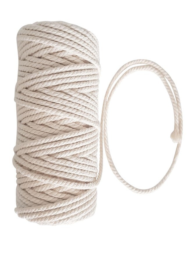 TOWNBUS Macrame Cord 3.5mm | 2 x 50 Meters Natural Soft Cotton Rope | Thread for All DIY - Image 2